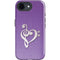 Purple Glitter Musical Heart iPhone 16e Impact Case