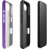 Purple Glitter Musical Heart iPhone 16e Impact Case