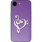Purple Glitter Musical Heart iPhone 16e Skin