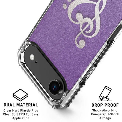 Purple Glitter Musical Heart iPhone 17 Air MagSafe Case