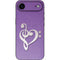 Purple Glitter Musical Heart iPhone 17 Air Skin
