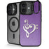Purple Glitter Musical Heart iPhone 17 Kickstand Case