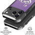 Purple Glitter Musical Heart iPhone 17 Pro Clear Case