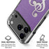 Purple Glitter Musical Heart iPhone 17 Pro Clear Case