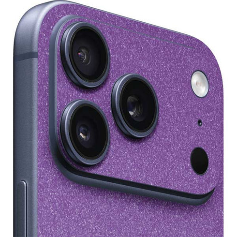 Purple Glitter Musical Heart iPhone 17 Pro Skin