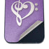 Purple Glitter Musical Heart iPhone 17 Pro Skin