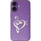 Purple Glitter Musical Heart iPhone 17 Skin