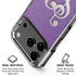 Purple Glitter Musical Heart iPhone 18 Pro Clear Case