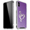 Purple Glitter Musical Heart iPhone X/XS Clear Case