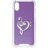 Purple Glitter Musical Heart iPhone XS Clear Case