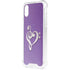Purple Glitter Musical Heart iPhone XS Clear Case