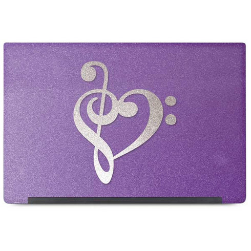 Purple Glitter Musical Heart Dell Latitude Skin