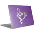 Purple Glitter Musical Heart Apple MacBook Air Skin