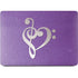 Purple Glitter Musical Heart Apple MacBook Air Skin