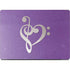 Purple Glitter Musical Heart Apple MacBook Pro 14-inch Skin