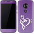 Purple Glitter Musical Heart Moto E5 Play Skin