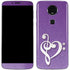 Purple Glitter Musical Heart Moto E5 Plus Skin