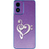 Purple Glitter Musical Heart Moto G Play 4G (2024) Skin