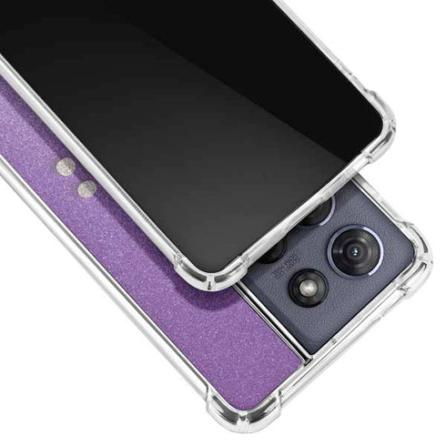Purple Glitter Musical Heart Moto G Stylus 5G (2025) Clear Case