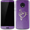 Purple Glitter Musical Heart Moto G6 Skin