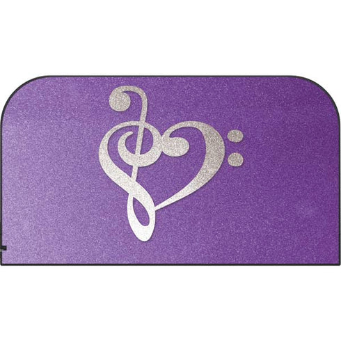 Purple Glitter Musical Heart Nintendo Switch 2 (2025) with Joy-Con Skin