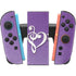 Purple Glitter Musical Heart Nintendo Switch 2 (2025) Joy-Con Controller Skin