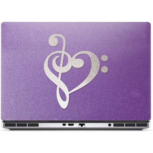 Purple Glitter Musical Heart Dell Precision Skin