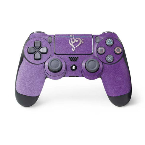 Purple Glitter Musical Heart PlayStation PS4 Skins