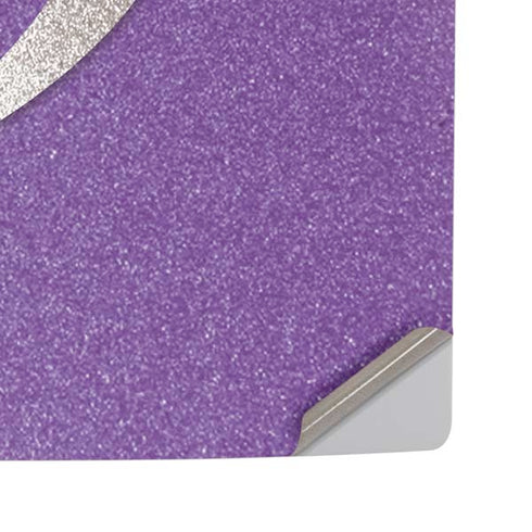Purple Glitter Musical Heart PS5 Pro Disk Console Skin