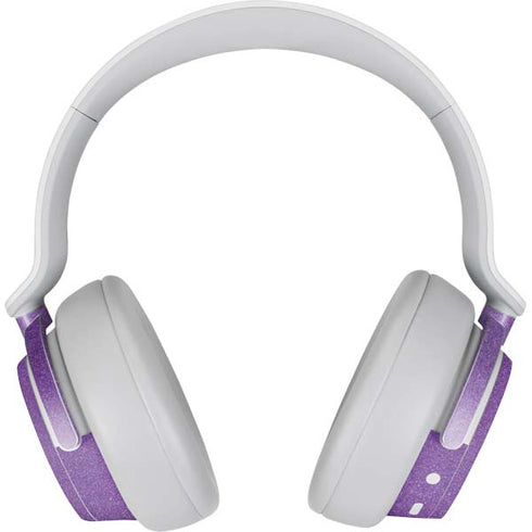 Purple Glitter Musical Heart Surface Headphones Skin
