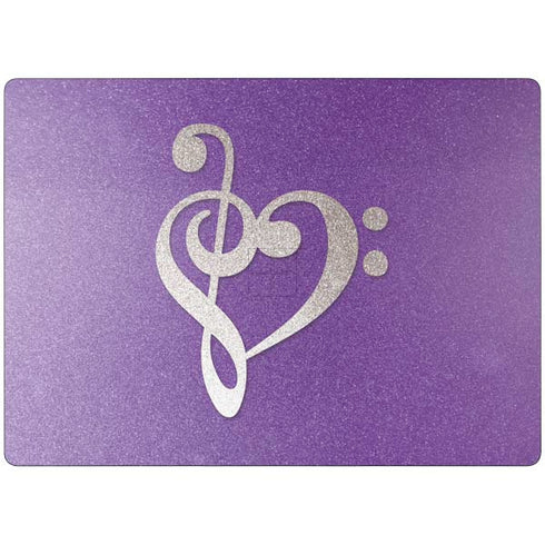 Purple Glitter Musical Heart Surface Laptop 7 13.8in Skin