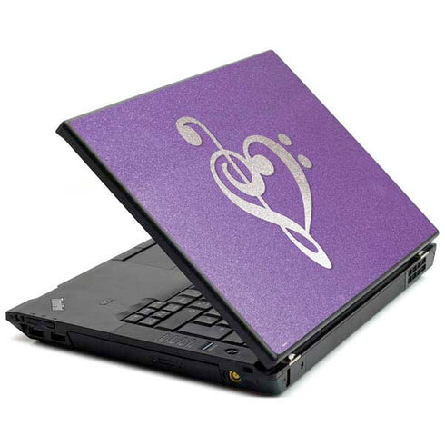 Purple Glitter Musical Heart T440s Skin