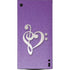 Purple Glitter Musical Heart XBox Series X Digital Edition Console Skin
