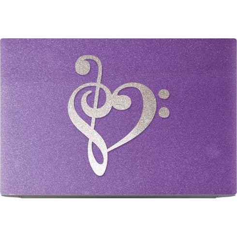 Purple Glitter Musical Heart Dell XPS Skin