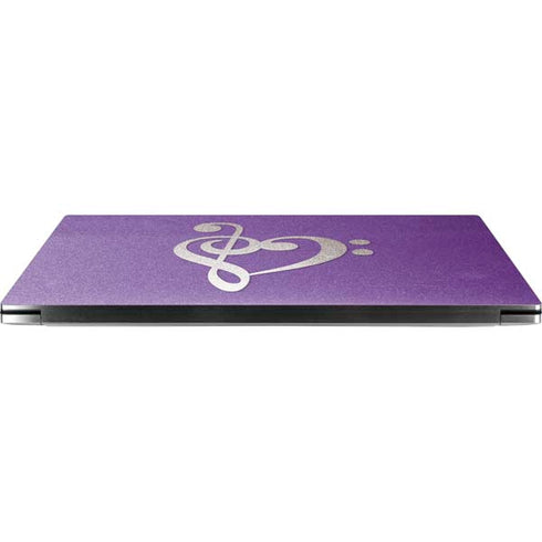 Purple Glitter Musical Heart Dell XPS Skin