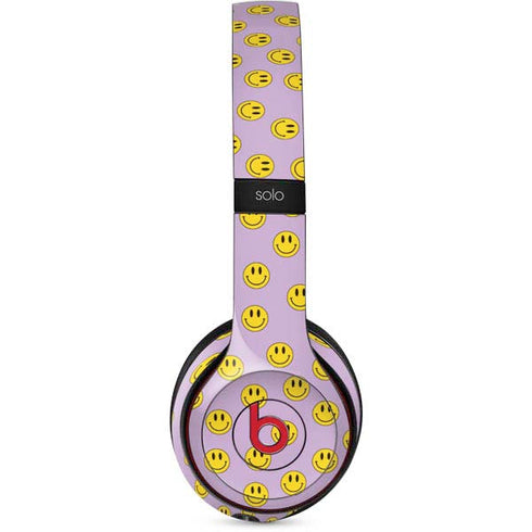 Purple Happy Face Pattern Beats Solo 3 Wireless Skin