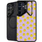 Purple Happy Face Pattern Galaxy S25 Kickstand Case