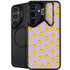 Purple Happy Face Pattern Galaxy S25 Kickstand Case