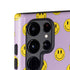 Purple Happy Face Pattern Galaxy S25 Ultra Impact Case