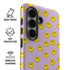Purple Happy Face Pattern Galaxy S26 Plus Impact Case