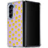 Purple Happy Face Pattern Galaxy Z Fold5 5G Clear Case