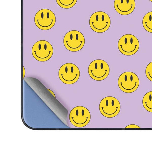 Purple Happy Face Pattern Galaxy Z Fold5 5G Skin