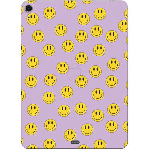 Purple Happy Face Pattern Apple iPad Air Skin