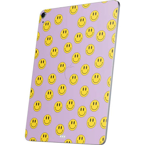 Purple Happy Face Pattern Apple iPad Air Skin