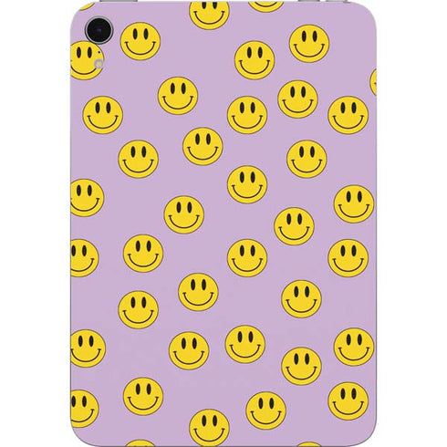 Purple Happy Face Pattern Apple iPad Mini Skin
