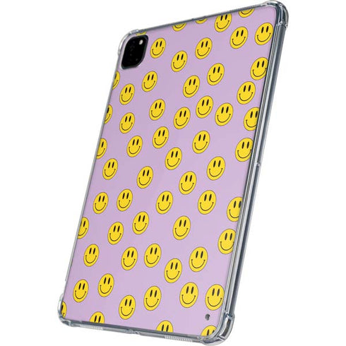 Purple Happy Face Pattern iPad Pro 11in (2024) Clear Case