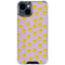Purple Happy Face Pattern iPhone 15 Clear Case