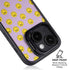 Purple Happy Face Pattern iPhone 15 Kickstand Case
