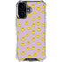Purple Happy Face Pattern iPhone 16 Clear Case
