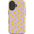 Purple Happy Face Pattern iPhone 16 Plus Impact Case